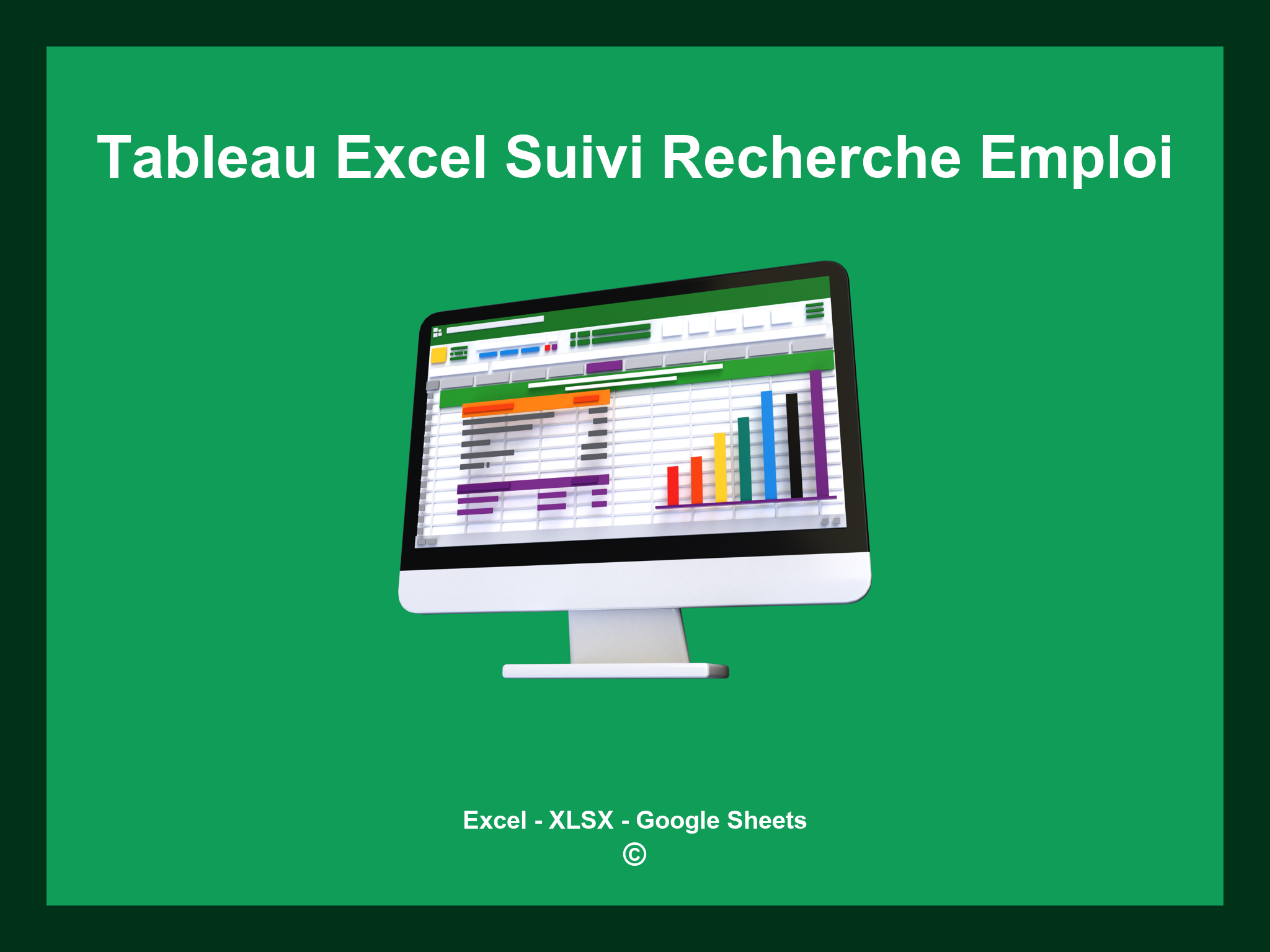 Tableau Excel Suivi Recherche Emploi